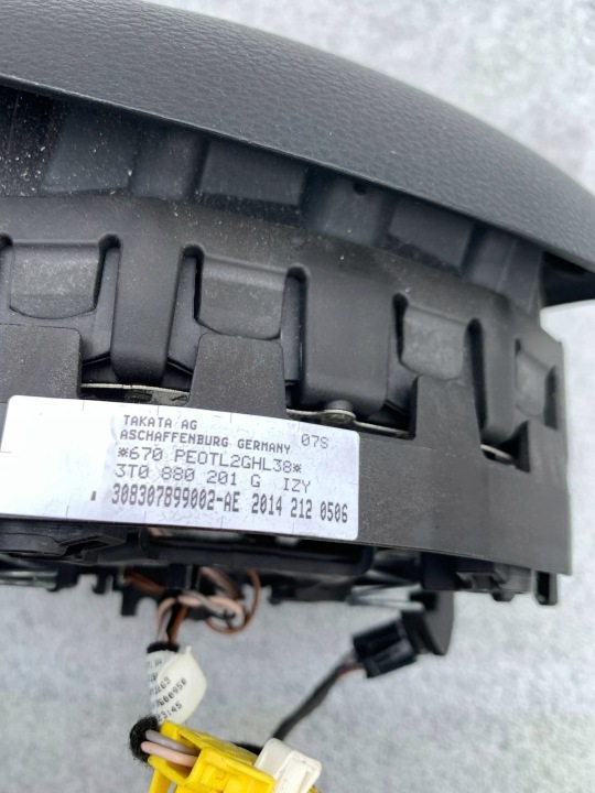 фото №9, 3t0880201g подушка безопасности водителя подушка skoda superb yeti рестайлинг оригинал