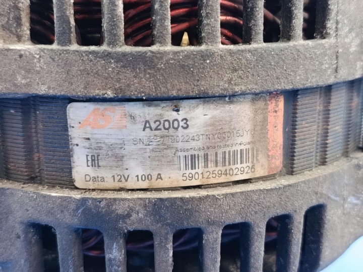 фото №5, Opel meriva a 1.7cdti генератор vacupompa заменитель as a2003 100a тест