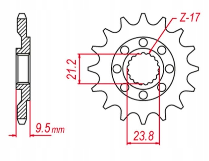 GROSSKOPF ЗУБЧАТКА ПЕРЕДНЯЯ 342 14 CR 250 88-07,CRF