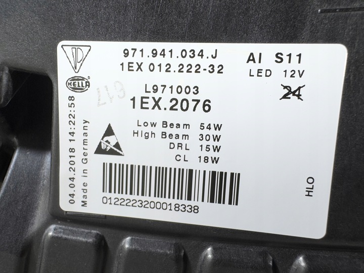 фото №12, Porsche panamera 971 повний led фара лампа права перед eur kpl - супер