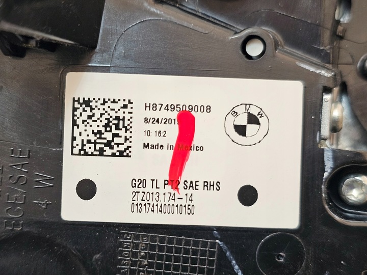 фото №16, Bmw 3 g20 vii 18- лампа w крышка багажника левый правый зад h7749508908 usa