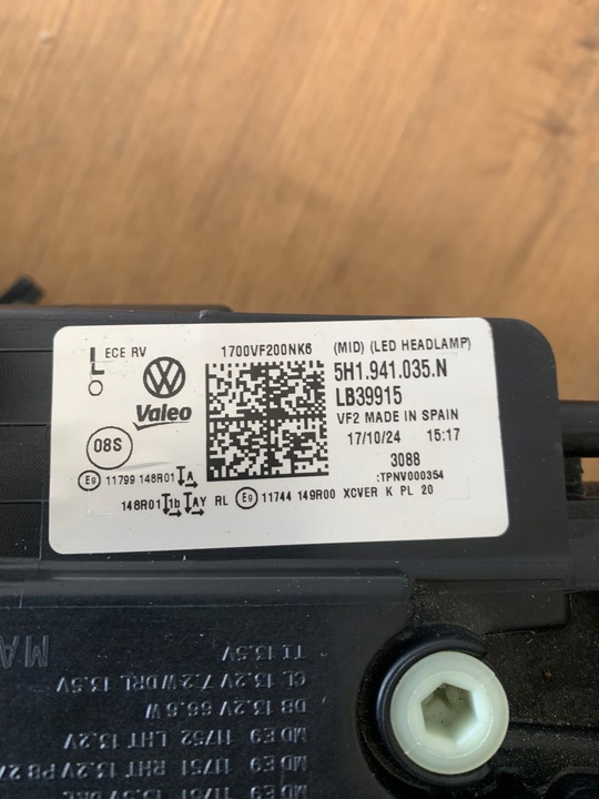 фото №8, Vw golf viii 8 рестайлинг лампа левая передняя перед полный led 5h1941035n европа