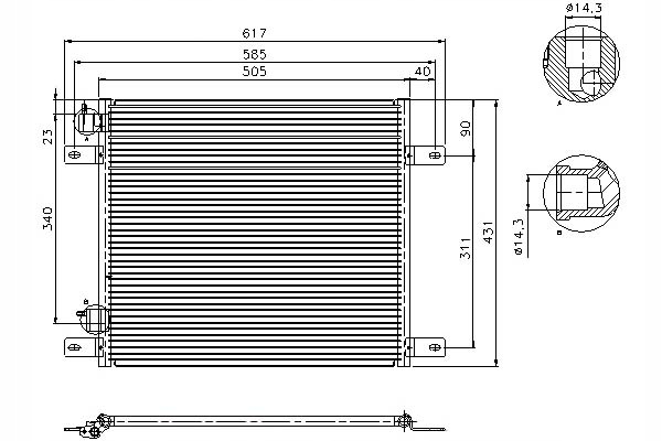 фото №2, Nissens конденсатор кондиціонера daf 75 cf cf 65 cf