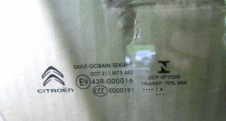 фото №2, Citroen c4 picasso ii скло двері перед 14 r