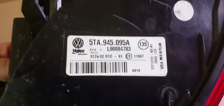 фото №5, Фара зад задняя левая vw touran ii 2 15- 5ta945095a