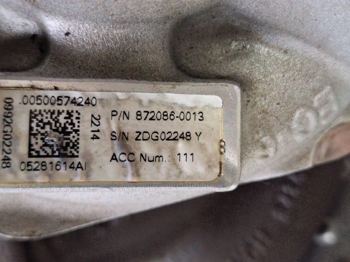 фото №9, Турбина турбонагнетатель 00500574240 05281614ai jeep wrangler jl 2.0 t 2018-