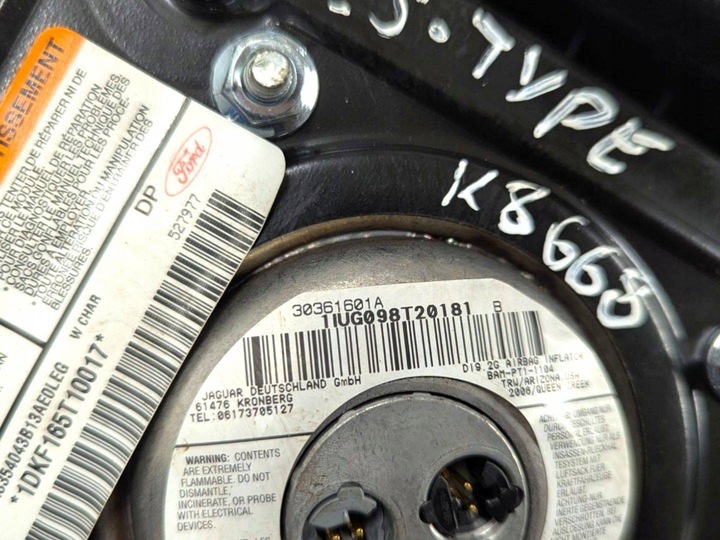 фото №8, Повітряна подушка кермо jaguar s-type рестайлінг x200 2006 4r8354043b