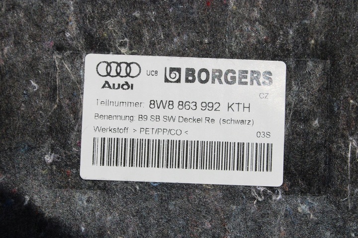 фото №8, Audi a5 sportback боковина ковёр обивка багажника 8w8863463c 8w8863879f 8w