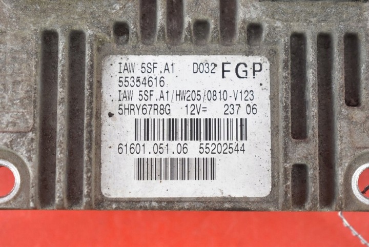 фото №7, Блок керування комп'ютер двигуна 55354616 fiat stilo 1.6 16v 103 km 01-10