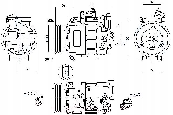 фото №14, Nissens 89052 компресор кондиціонера audi a4 00-