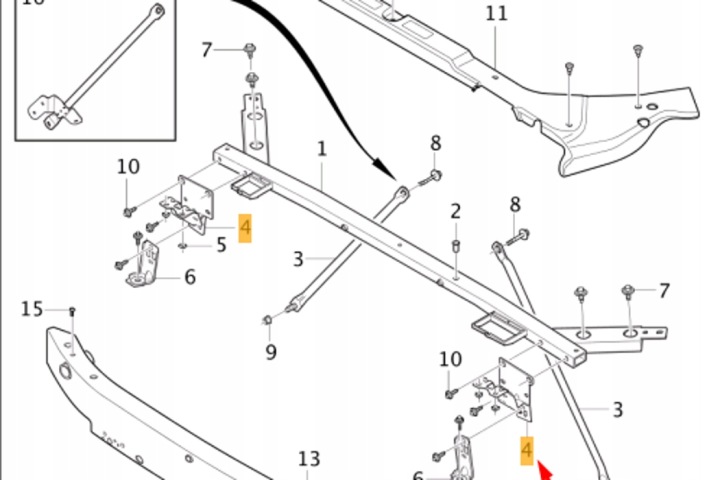 фото №7, Volvo v60 mk2 передняя запчасть левое кронштейн 31468229 новый оригинальная запчасть