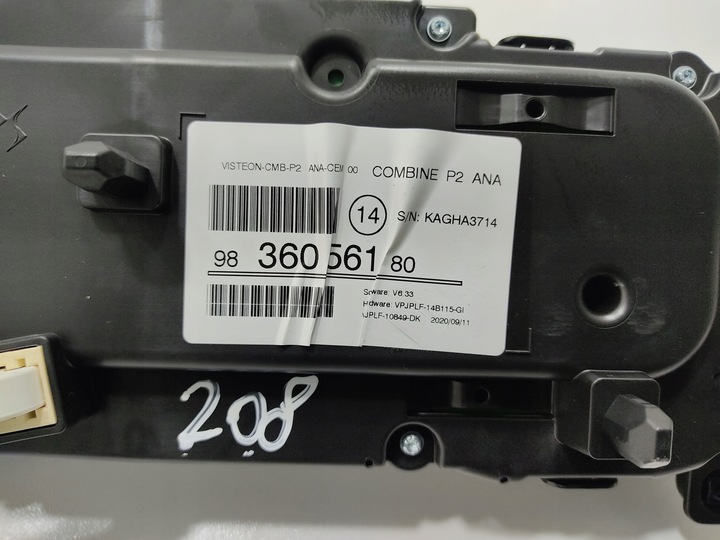 фото №8, Спидометр peugeot 208 ii 1.2 vti 9836056180 2019-2024 европа