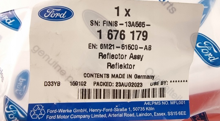 фото №15, Відбивач лівий зад ford galaxy mk3 1676179 _ 6m21-515c0-ab