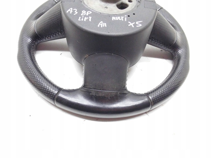 фото №12, Кермо audi a3 8p рестайлінг s line 3-спицева шкіра мультифункція оригінал