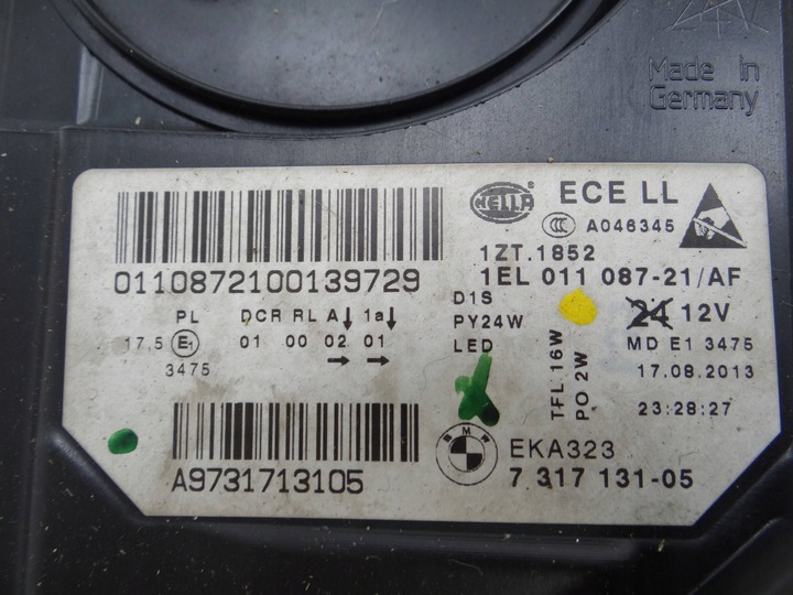 фото №16, Bmw 5 f10 f11 lci рестайлінг 13-17 лампа перед bi-xenon 7317131-05