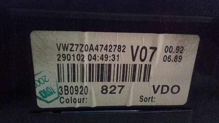 фото №10, Спідометр  volkswagen passat b5 fl 2,0b 3b0920827
