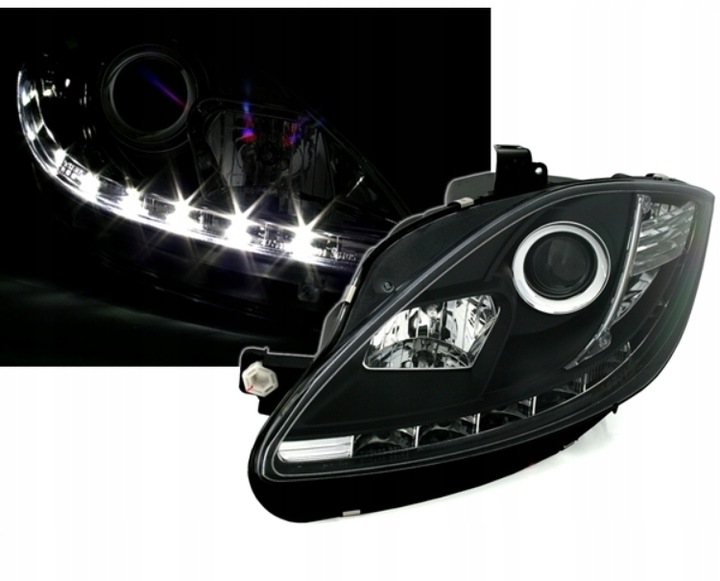 фото №1, Лампы seat leon ii 1p / toledo 05-09r daylight led чёрный + лампочки бесплатно