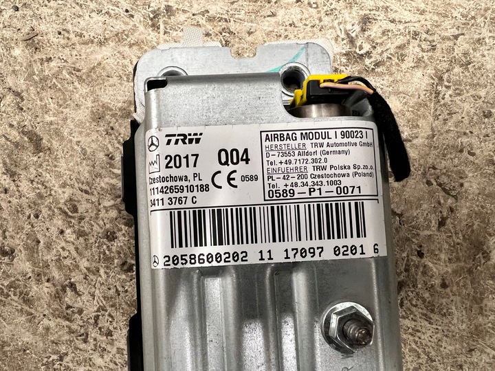 фото №10, Консоль подушка безпеки mercedes c-klasa w205 c63 amg шкіра hud демонтаж