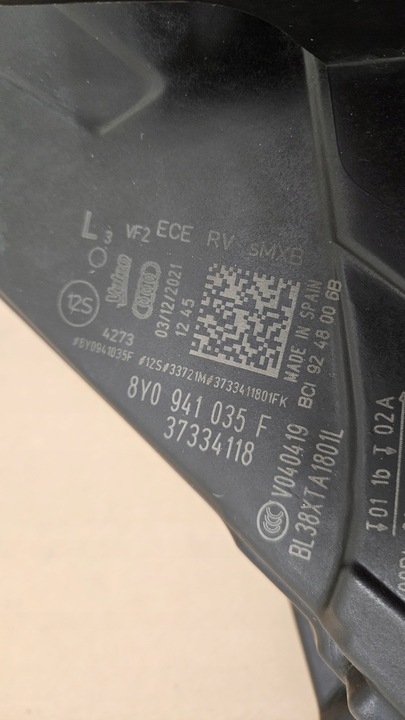 фото №11, Лампа левая перед передняя audi rs3 matrix 8y 8y0941035f