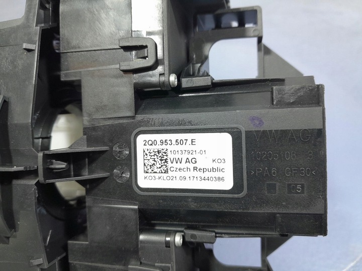 фото №7, Skoda rapid рестайлінг перемикач комбінований стрічка підкермові важелі 2q0953507e