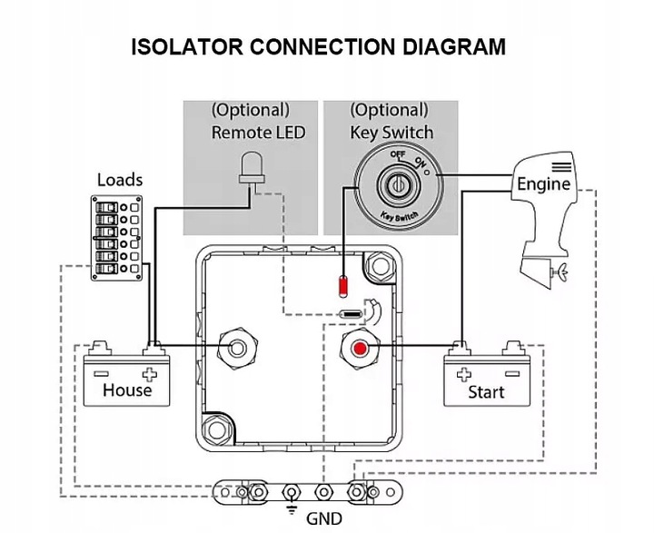 фото №5, Реле vsr 12v 125a na 2 akumulatory ізолятор
