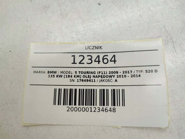 фото №9, Спидометр приборы bmw f10 f11 f15 f25 6844006 бензин европа