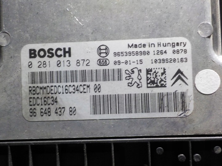 фото №5, Peugeot 308 комп'ютер блок керування двигуна 9653958980