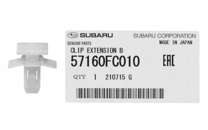 фото №1, Клипса ползун клипса планки фара перед subaru forester 57160fc010 org