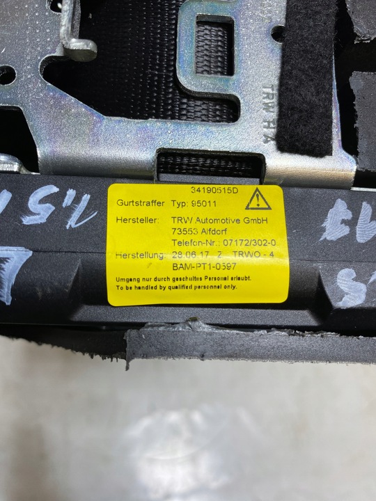 фото №6, Bmw mini f45 f46 pas безопасности натяжитель левый зад 17r 34190515