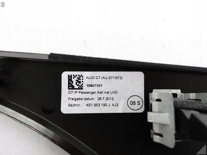 фото №9, Audi a6 4g1 c7 10-18 рестайлинг планка dekor w капот дерево jesion mat aj3