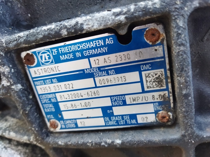 фото №5, Коробка передач автомат man tgx tgs zf 12 as 2330 to