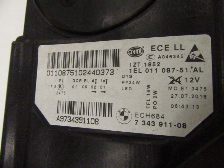 фото №14, Лампа лампи перед передні bmw 5 f10 f11 рестайлінг lci ксенон некерований європа