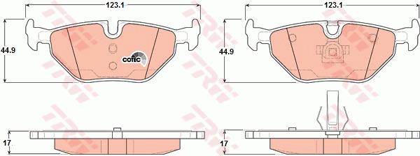 КОЛОДКИ ГАЛЬМІВНІ ЗАД BMW E46 98-