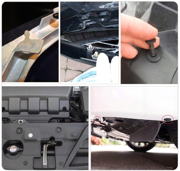 фото №4, Застібки кліпси автомобільні кліпси оббивка колісна арка універсальні 100szt.