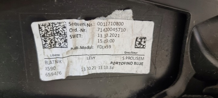 фото №13, Крыло левый перед jaguar i-pace x590