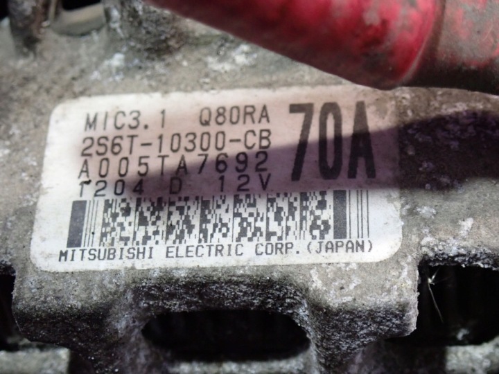 фото №6, Ford fiesta vi mk6 01-07 1.25 генератор a005ta7692 2s6t10300cb 70a
