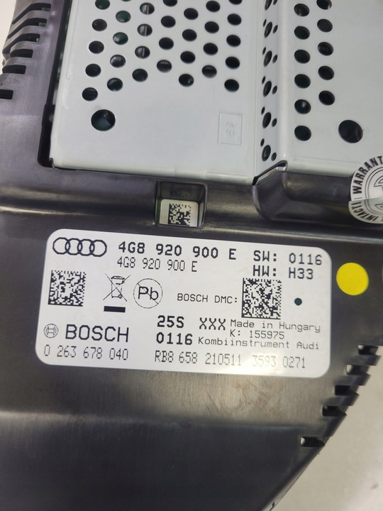 фото №7, Спидометр приборы audi a6 c7 a7 3.0 tfsi 4g8920900e
