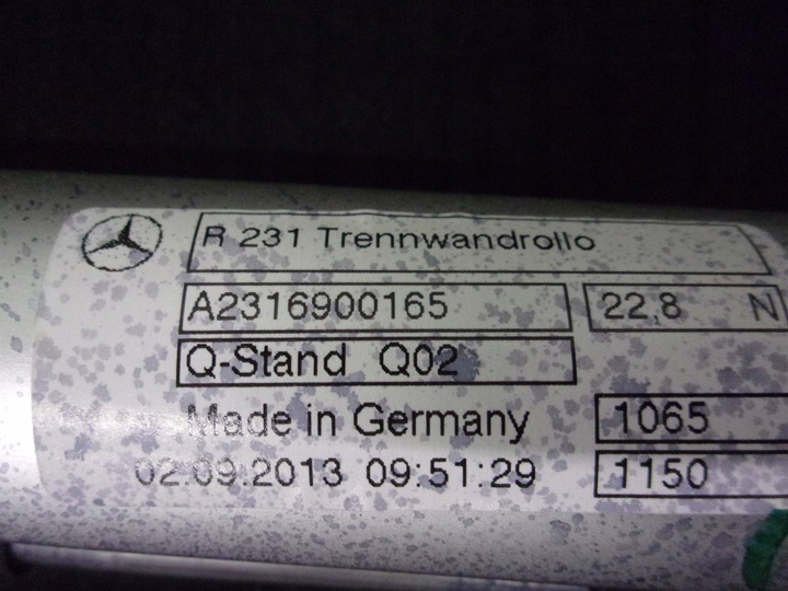 фото №8, Mercedes r231 sl 500 ролета захист багажника чорна a2136900165