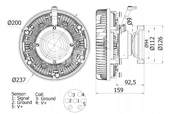 фото №2, Сцепление вентилятора радиатор rvi kerax premium 2 dxi11 10.05- mahle