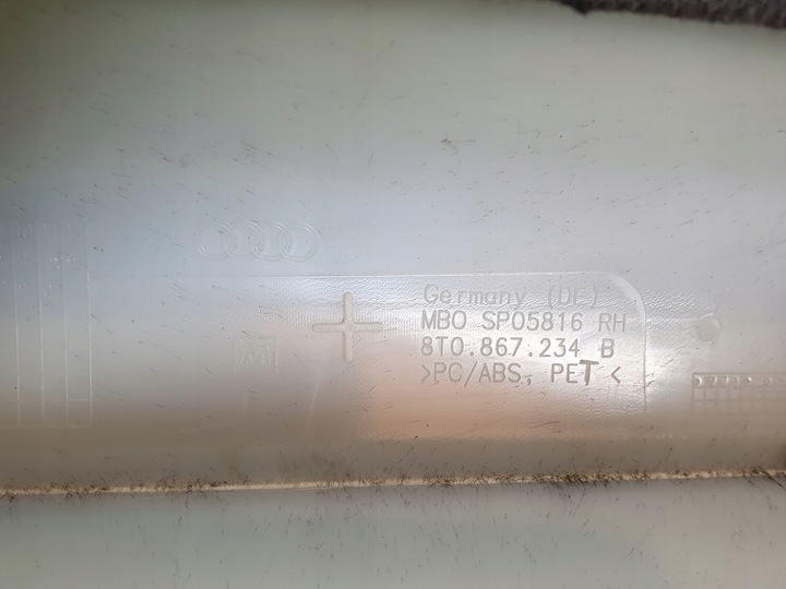 фото №13, Захист обшивка стійка a праві перед audi a5 8t купе s-line 8t0867234b оригінальний номер