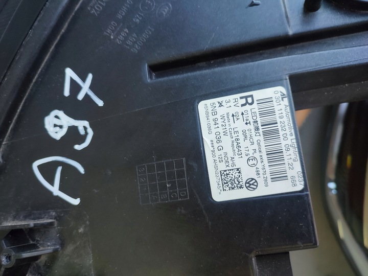 фото №12, Лампа лампи передні vw tiguan 5nb рестайлінг повний led комплектні igły org