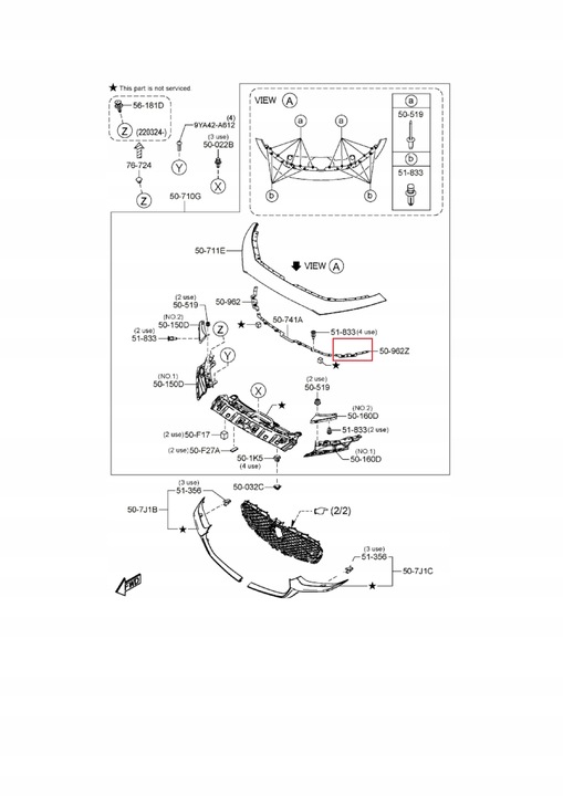 фото №1, Оригинальный кронштейн решётка mazda cx-30