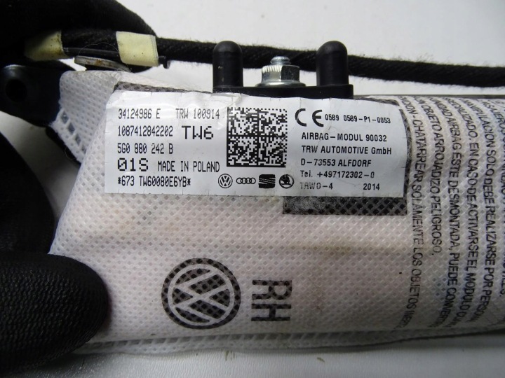 фото №8, Подушка подушка  повітряна сидіння праве перед 5g0880242b golf vii leon iii