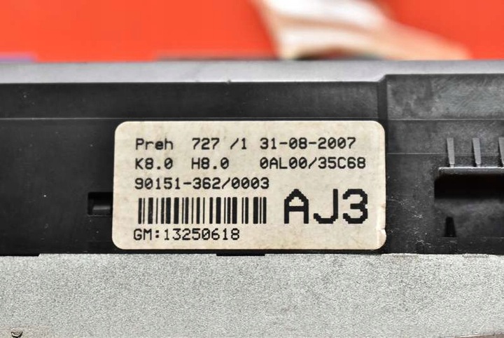 фото №7, Панель керування повітропровід клімат 13250618 opel astra 3 iii h 06-14