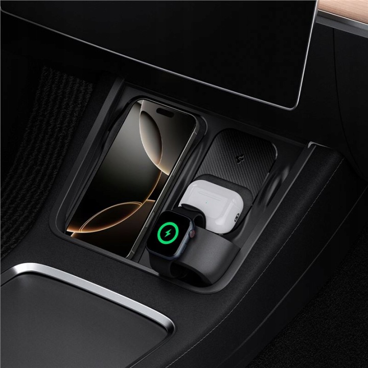 фото №14, Spigen tesla 3 in 1 wireless charging hub кронштейн do tesla модель y 3