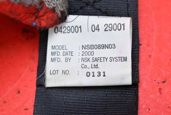 фото №10, Pas безопасности правый зад nsb089n03 nissan maxima a33 00-05