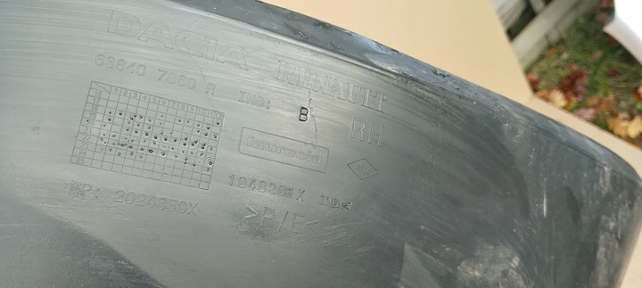 фото №8, Подкрылок перед передние правые dacia duster ii 2 17-23rok 638407860r оригинал