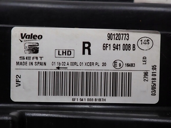 фото №15, Лампа правий перед європа повний led 6f1941008b seat ibiza v 6f 18r