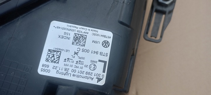 фото №11, Лампа перед передняя левая vw touran iii 3 15-20rok 5tb941005c 030129920100