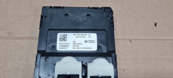 фото №8, Sq5 80a q5 рестайлинг модуль блок управления комфорта штекеры 8w1907063g a4 b9 8w a5